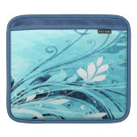 Blue Floral Grunge Ipad Sleeves