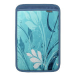 Blue Floral Grunge Macbook Air Sleeves