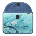 Blue Floral Grunge Macbook Pro Sleeves