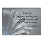 Blue Floral Highlights Wedding Charity Favor Card Business Card Template