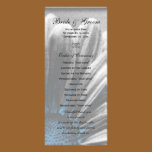 Blue Floral Highlights Wedding Program rack cards