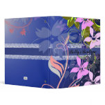 Blue Floral Lace Binder