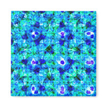 Blue Floral Magnets