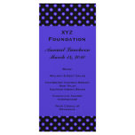 blue floral Menu Rack Card Template