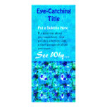 Blue Floral Pattern Business Advert Rack Cards