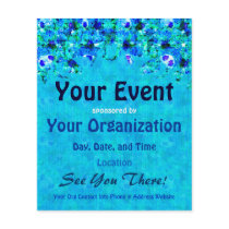 Blue Floral Pattern Event Flyer