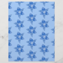 Blue Floral Pattern. Personalized Flyer