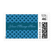 blue floral pattern postage by DonnaGraysonAbstract blue floral pattern postage