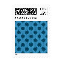 Blue floral pattern postage by DonnaGraysonAbstract Blue floral pattern postage