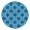 Blue floral pattern stickers