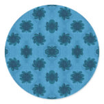 Blue floral pattern stickers