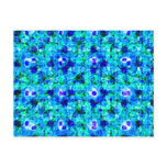 Blue Floral Postcard