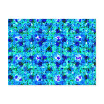 Blue Floral Postcard by wingedturtle Blue Floral Postcard