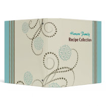 Blue Floral recipe binder