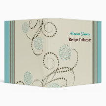 Blue Floral recipe binder