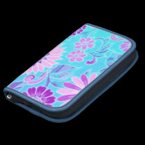 Blue Floral Retro Print Rickshaw Planner planners