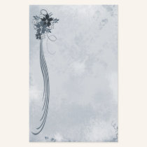 Blue Floral Stationery