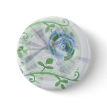 Blue floral swirl buttons by Zenyaris Blue floral swirl buttons