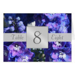 Blue Floral Table Number Folded Card