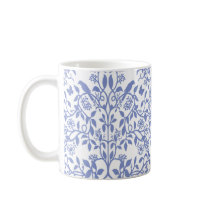 Blue Floral Vines Mug