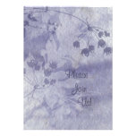 Blue Floral Wedding Invitation