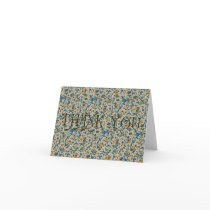 Blue Florentine Thank You cards by JuJuGarden Blue Florentine Thank You cards