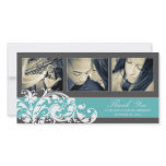 BLUE FLOURISH | WEDDING THANK YOU CARD PICTURE CARD