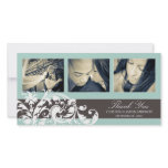 BLUE FLOURISH | WEDDING THANK YOU CARD CUSTOM PHOTO CARD