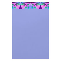 blue flower abstract stationery
