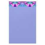 blue flower abstract stationery design