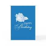 Blue Flower Birthday Card