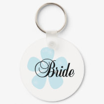 Blue Flower Bride keychains