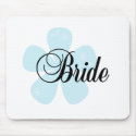 Blue Flower Bride mousepads by weddingsareus Blue Flower Bride mousepads