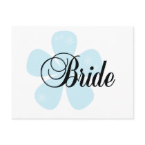 Blue Flower Bride postcards
