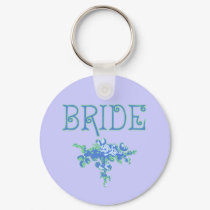 Blue Flower Bride Products keychains by WeddingFun Blue Flower Bride Products keychains