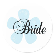 Blue Flower Bride stickers