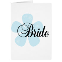 Blue Flower Bride Tshirts and Gifts Greeting Cards