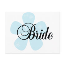Blue Flower Bride Tshirts and Gifts Post Card
