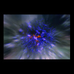 Blue Flower Burst posters