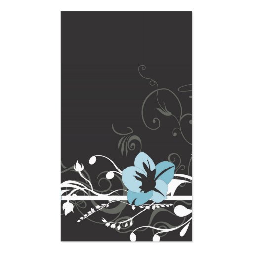 Blue flower Business Card (front side)