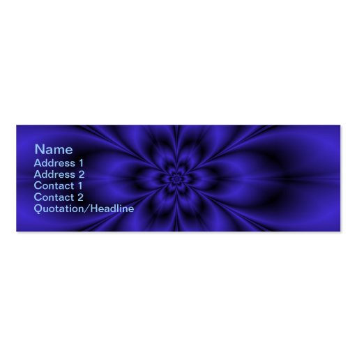 Blue Flower Business Card Templates (front side)