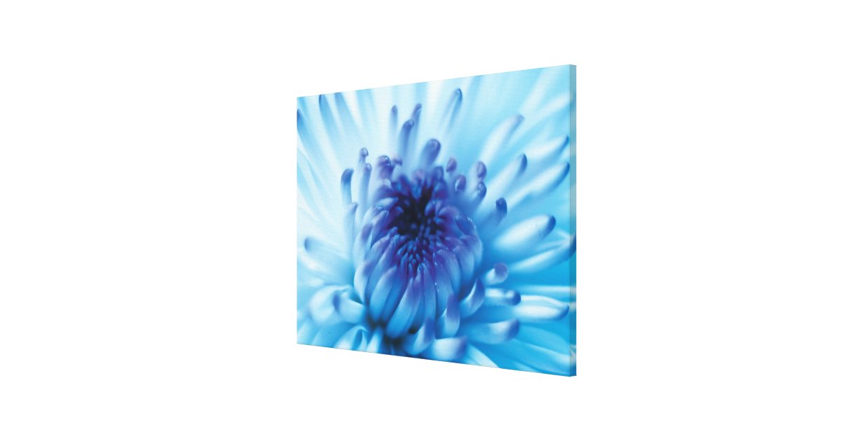 Blue flower canvas print Zazzle