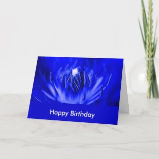 Blue Flower card