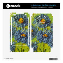 Blue Flower Cluster LG Optimus 2X Skins