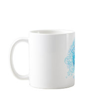 Blue Flower Cross Coffee Mugs