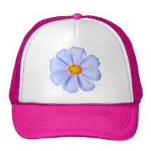 Blue Flower - Customized Cosmos Daisies Template Mesh Hat