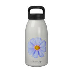 Blue Flower - Customized Cosmos Daisies Template Water Bottles