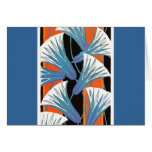 Blue Flower Deco Greeting Card