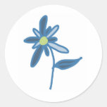 Blue Flower Design Stickers
