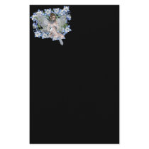 Blue Flower Fairy Design stationery by mrssocolov4 Blue Flower Fairy Design stationery